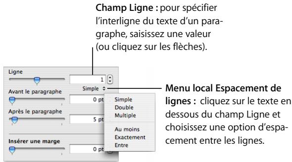 APPLE KEYNOTE - Pour régler l'espacement : - 1