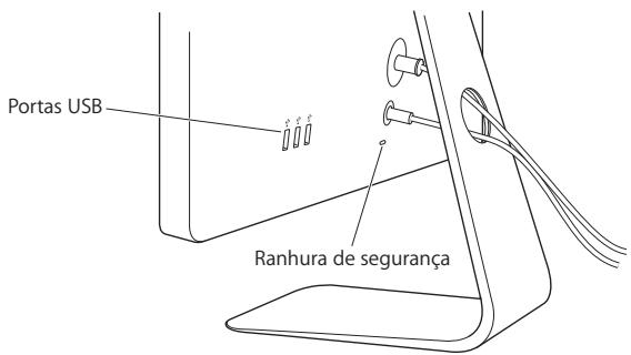 APPLE LED CINEMA DISPLAY - Utilização das portas USB e da ranhura de segurarça - 1
