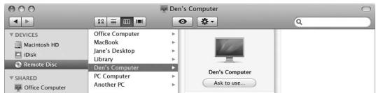 APPLE MAC MINI SERVER - To use a shared DVD or CD: - 1