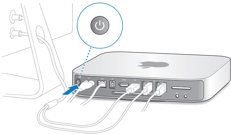 APPLE MAC MINI SERVER - Step 4: Connect a display cable to the Mini-DVI port or Mini DisplayPort. - 2