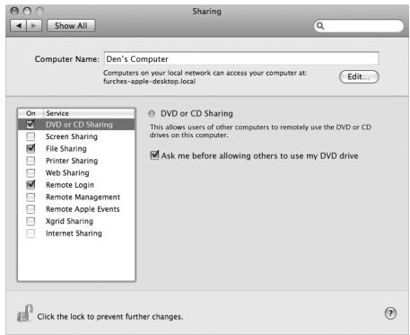 APPLE MAC MINI SERVER - To enable DVD or CD Sharing, if your other computer is a Mac: - 1