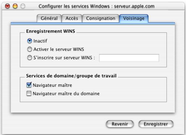 APPLE MAC OS X SERVER - Réglages de voisinage - 1