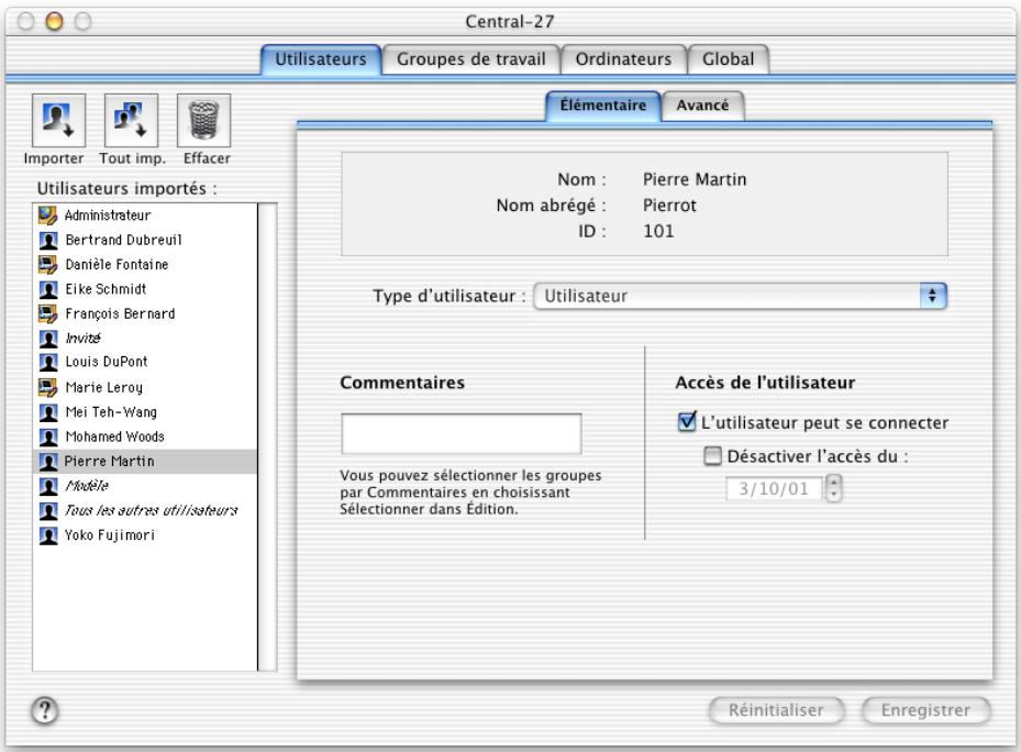 APPLE MAC OS X SERVER - Réglages élémentaires des utilisateurs - 1