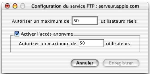 APPLE MAC OS X SERVER - Réglages du service FTP - 1