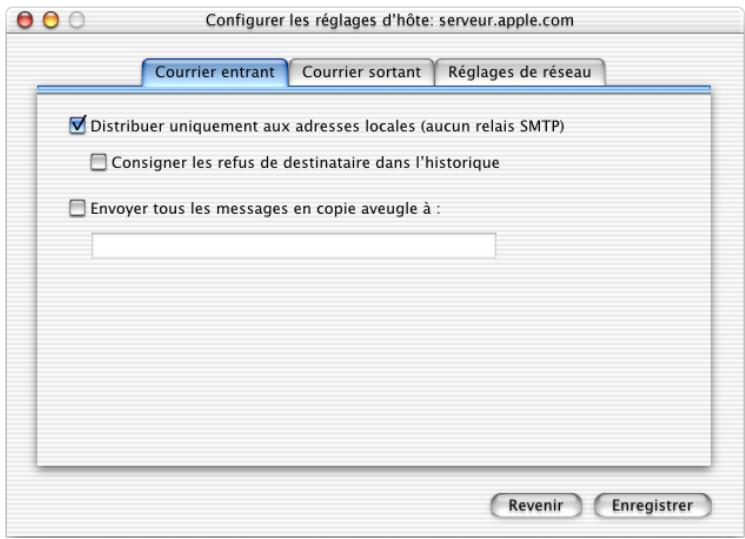 APPLE MAC OS X SERVER - Étape 4 : sélectionnez les réglages d'hôte par défaut - 1