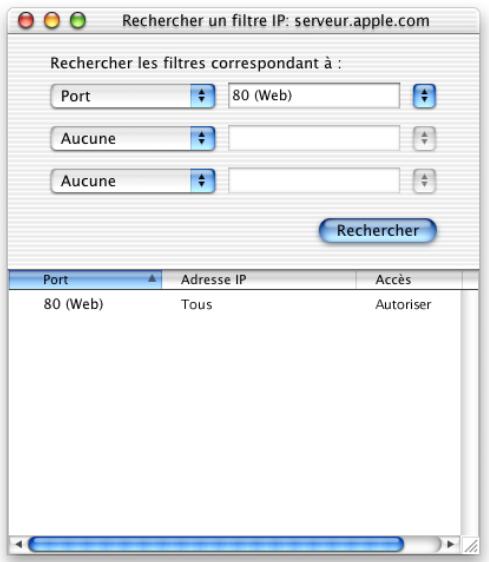 APPLE MAC OS X SERVER - Pour travailler avec la liste de filtres IP - 1