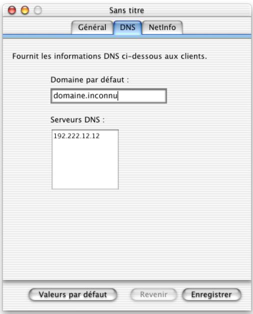 APPLE MAC OS X SERVER - Réglages DNS de sous-réseaux - 1