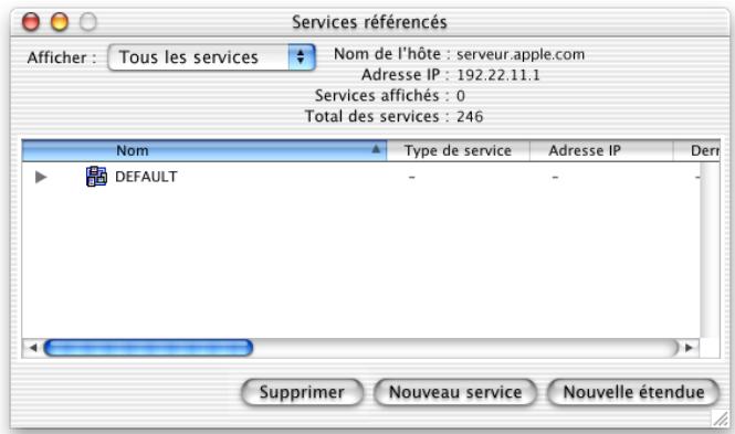 APPLE MAC OS X SERVER - Réglages des services référencés - 1