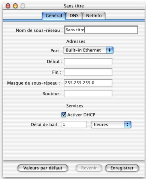APPLE MAC OS X SERVER - Étape 1: création de sous-réseaux - 2