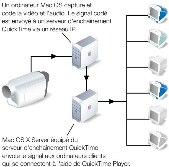 APPLE MAC OS X SERVER - Exemple de configuration pour vidéo en direct - 1