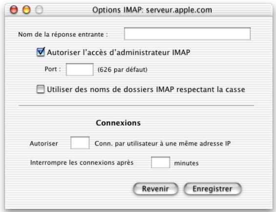 APPLE MAC OS X SERVER - Autoriser rapports de non distribution pour envois en nombre - 1