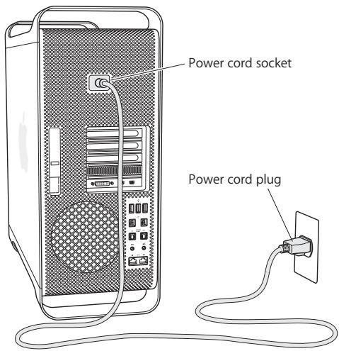 APPLE MAC PRO SERVER - Step 2: Plug in the power cord. - 1