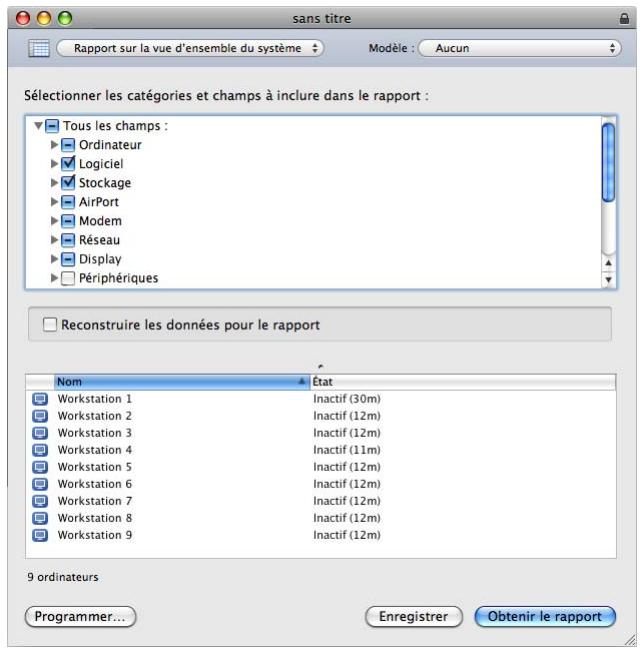 APPLE REMOTE DESKTOP 3.2 - Création de rapport - 1