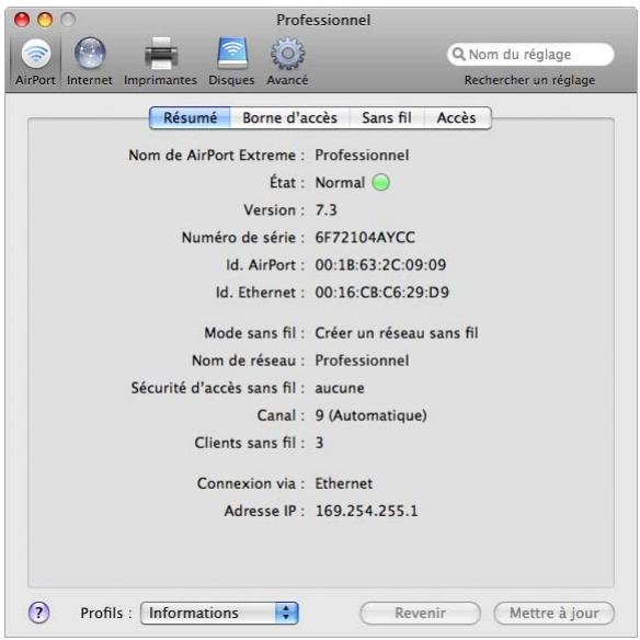 APPLE RESEAUX AIRPORT - Configuration du réseau AirPort Extreme - 2