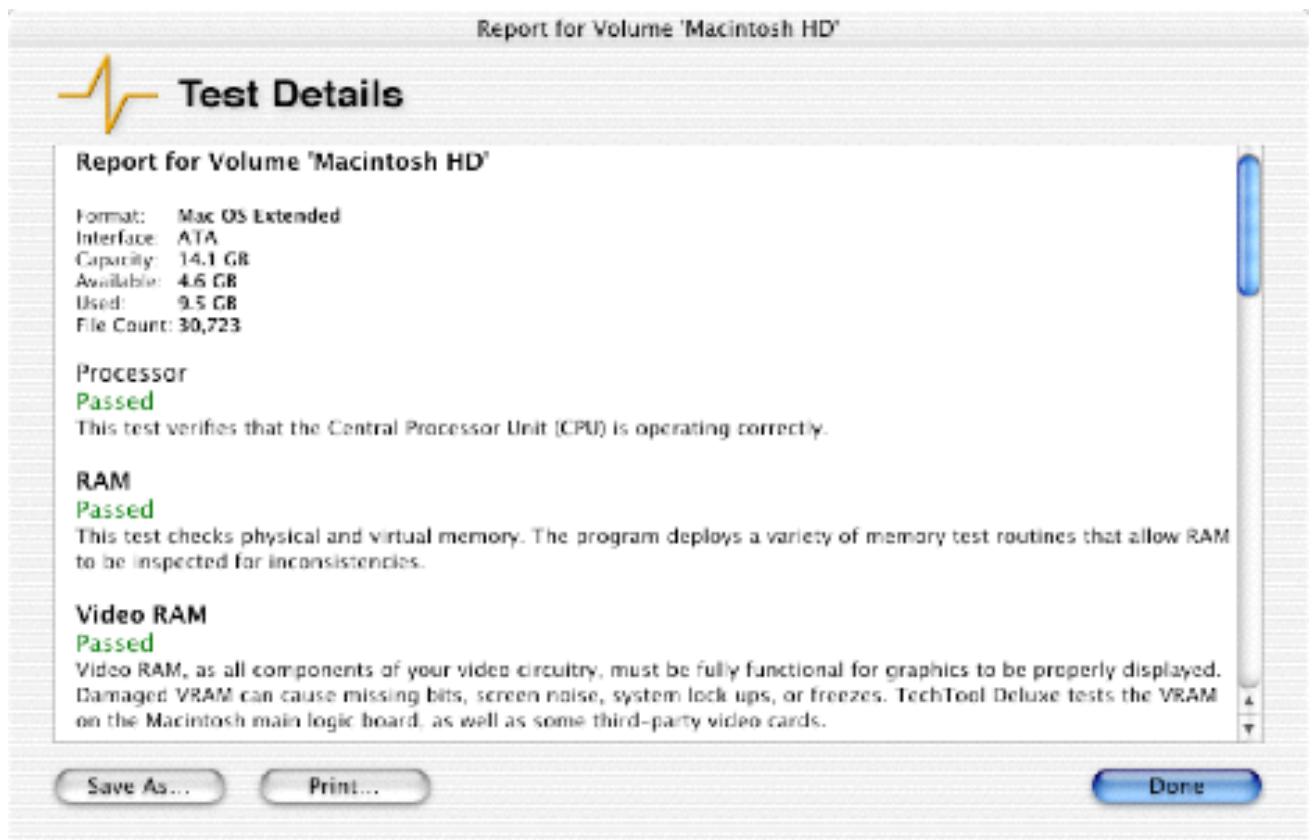 APPLE TECHTOOL DELUXE 3.0.2 - View the test results. - 1