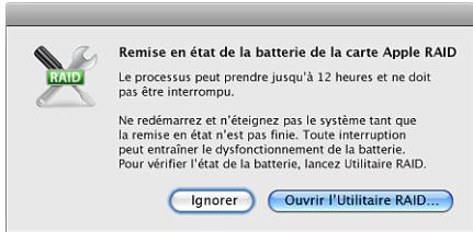 APPLE UTILITAIRE RAID - Remise en etat de la batterie - 1