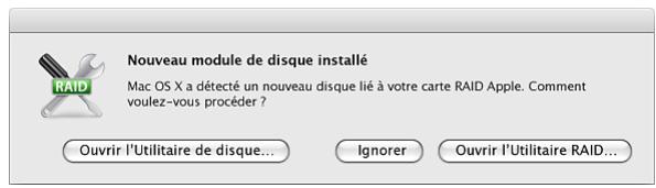 APPLE UTILITAIRE RAID - Utilisation de lecteurs JBOD non-RAID - 1