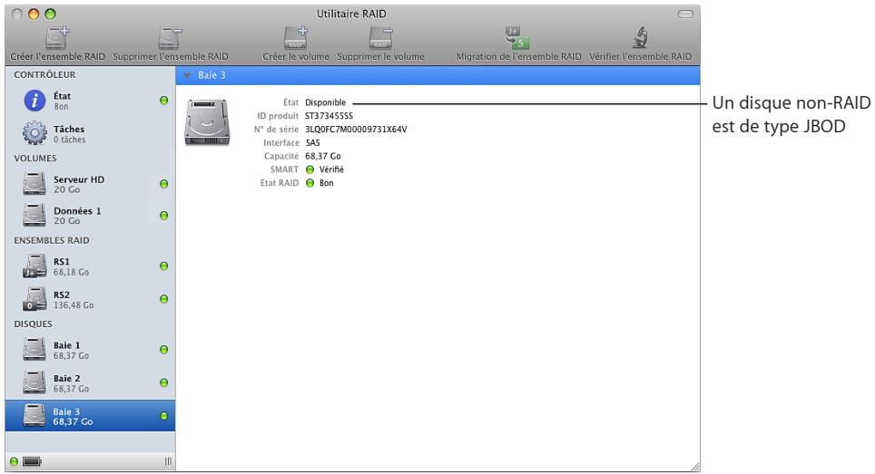 APPLE UTILITAIRE RAID - Utilisation de lecteurs JBOD non-RAID - 2