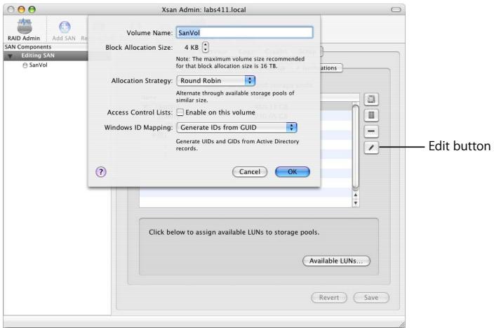 APPLE XSAN 1.4 - Changing Volume Settings - 1