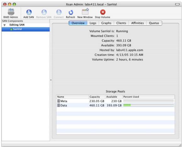 APPLE XSAN 1.4 - Checking Overall Volume Status - 1