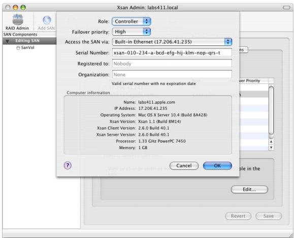 APPLE XSAN 1.4 - Adding a Controller - 1