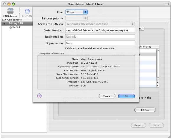 APPLE XSAN 1.4 - Adding a Client - 1