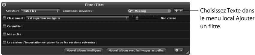APPLE APERTURE 2.1.1 - Pour rechercher des images en fonction du texte : - 2