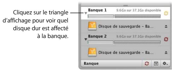 APPLE APERTURE 2.1.1 - Pour voir le disque dur affecté à une banque : - 1
