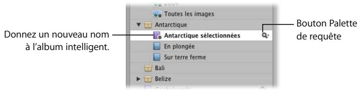 APPLE APERTURE 2.1.1 - Pour créer un album intelligent dont le champ de recherche ne couvre qu'un seul projet : - 1