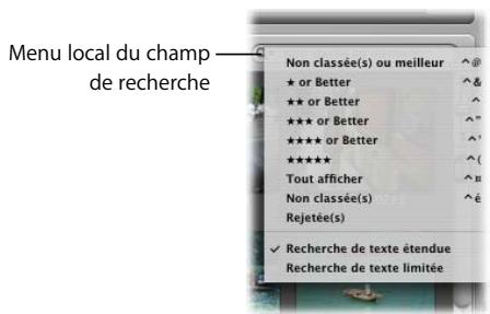 APPLE APERTURE 2.1.1 - Vue d'ensemble de la fonction de recherche - 1