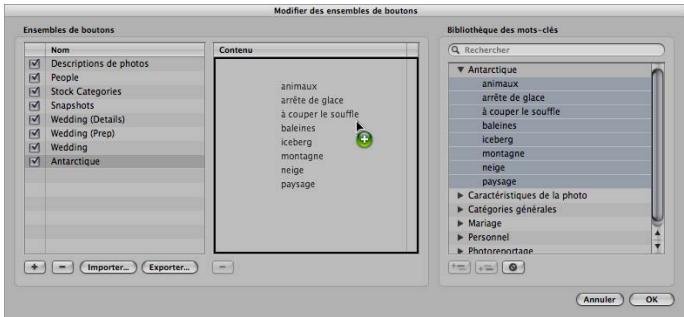 APPLE APERTURE 2.1.1 - Création d'un groupe de mots-clés prédéfinis - 4