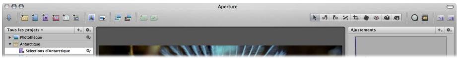 APPLE APERTURE 2.1.1 - Barre d'outils - 1