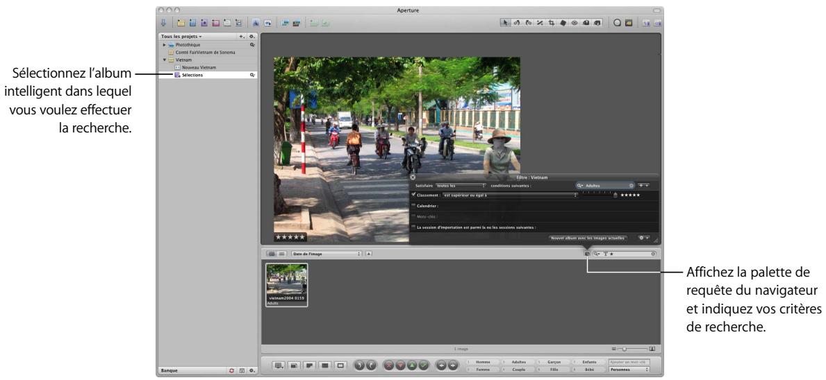 APPLE APERTURE 2.1.1 - Recherche à l'intérieur d'un album intelligent - 1