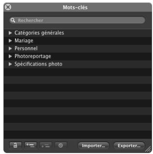 APPLE APERTURE 2.1.1 - Vue d'ensemble des mots-clés - 2