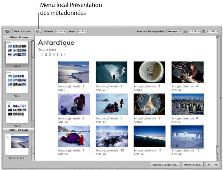 APPLE APERTURE 2.1.1 - Affichage des images avec des métadonnées - 1