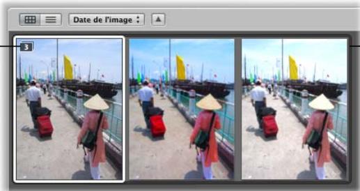 APPLE APERTURE 2.1.1 - Pour ouvrir une pile afin d'afficher toutes les copies de travail : - 1