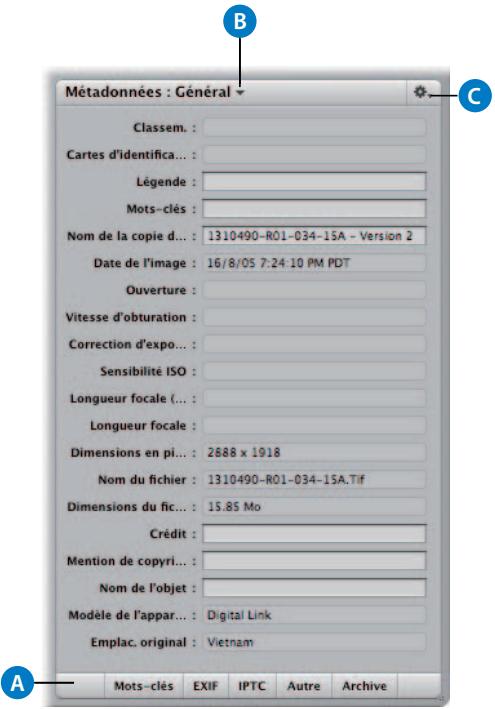 APPLE APERTURE 2.1.1 - Inspecteur des métadonnées - 1