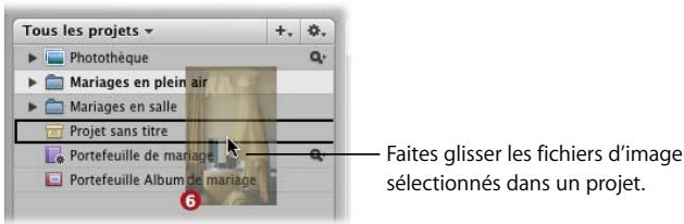 APPLE APERTURE 2.1.1 - Pour importer rapidement des fichiers d'image du finder dans un projet : - 1