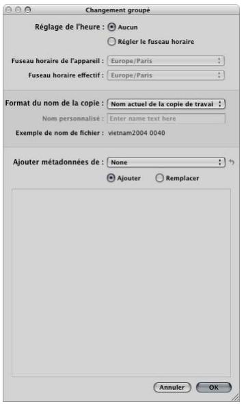 APPLE APERTURE 2.1.1 - Pour modifier les métadonnées d'une sélection d'images : - 1