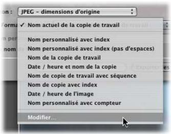 APPLE APERTURE 2.1.1 - Pour créer un nouveau format de nom : - 1