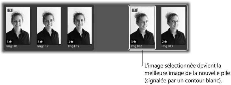 APPLE APERTURE 2.1.1 - Pour scinder une pile : - 2