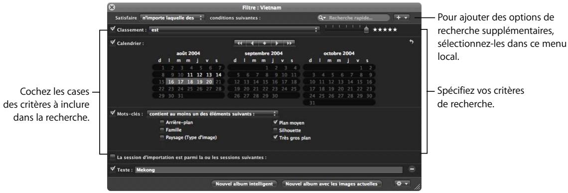 APPLE APERTURE 2.1.1 - Recherche par une combinaison de critères - 1