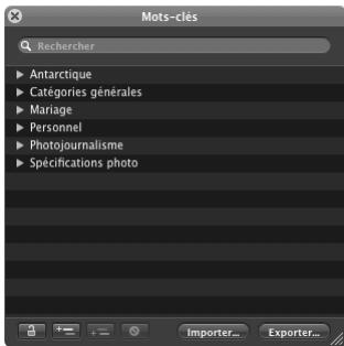 APPLE APERTURE 2.1.1 - Utilisation des palettes - 2