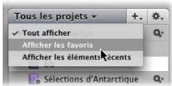 APPLE APERTURE 2.1.1 - Création et affichage des projets favoris - 1