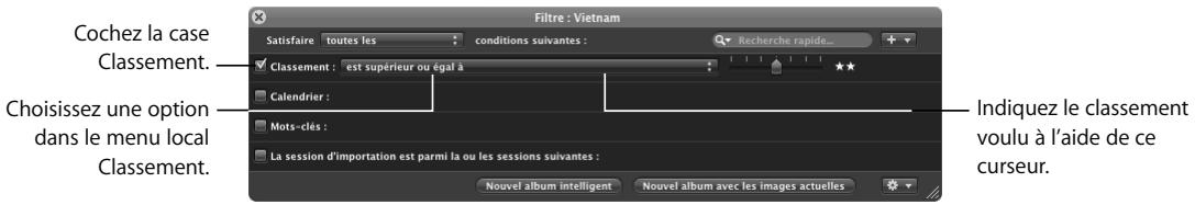 APPLE APERTURE 2.1.1 - Pour rechercher des images en fonction de leur classement : - 1
