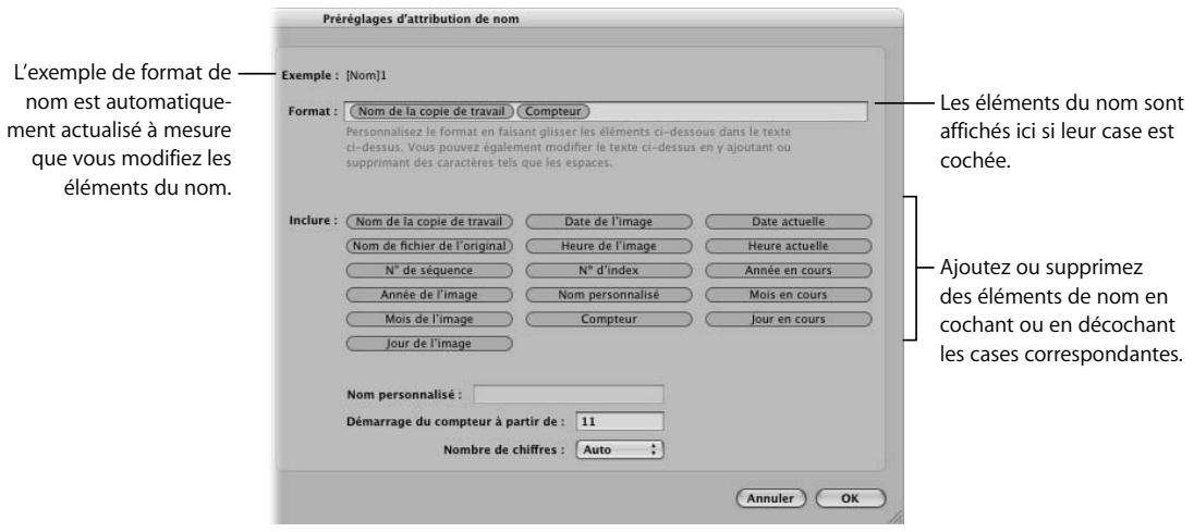 APPLE APERTURE 2.1.1 - Pour créer un nouveau format de nom : - 3