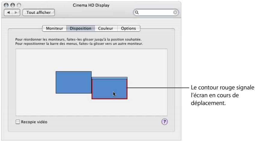 APPLE APERTURE 2.1.1 - Pour modifier la disposition des deux écrans : - 1