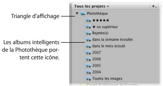 APPLE APERTURE 2.1.1 - Vue d'ensemble des albums intelligents - 1