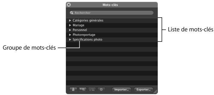 APPLE APERTURE 2.1.1 - Affectation de mots-clés à l'aide de la palette de mots-clés - 1
