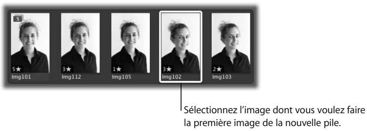 APPLE APERTURE 2.1.1 - Pour scinder une pile : - 1